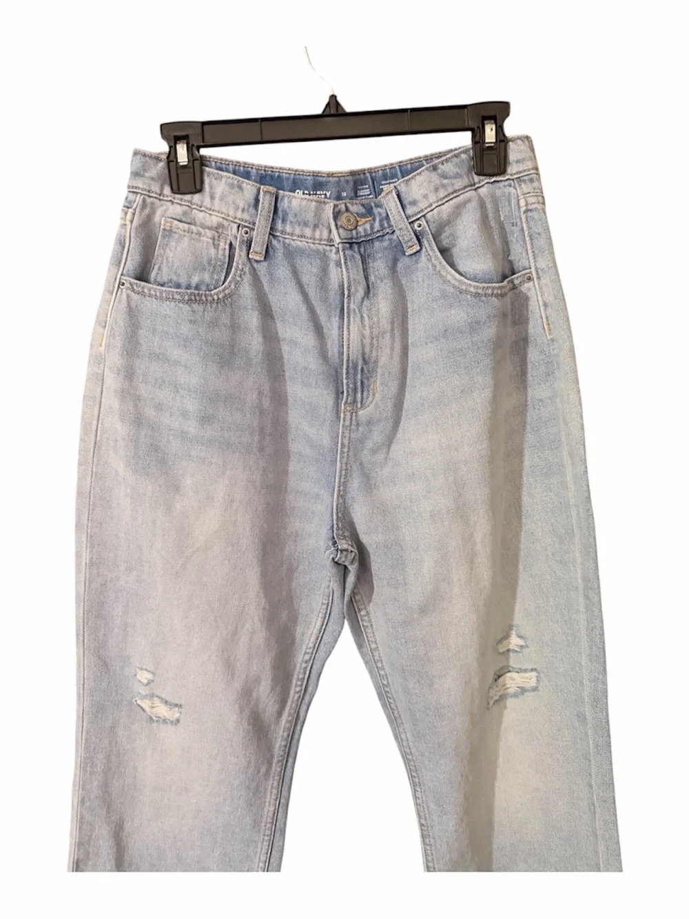 Old Navy High‎ Rise Slouchy Straight Distressed Kids Jeans